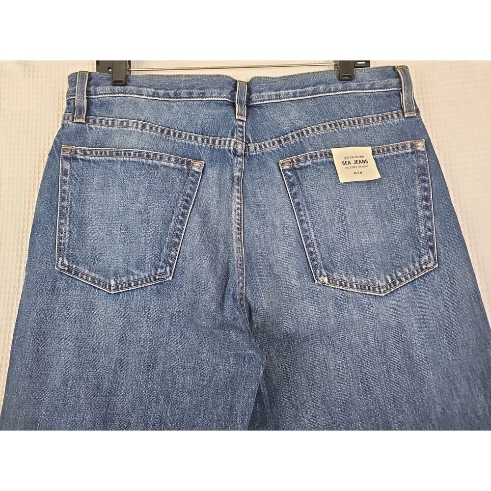 Outerknown ~Men's 33×30~ Blue Denim Sea Jeans The Dunes Straight Organic Cotton. - Picture 6 of 16